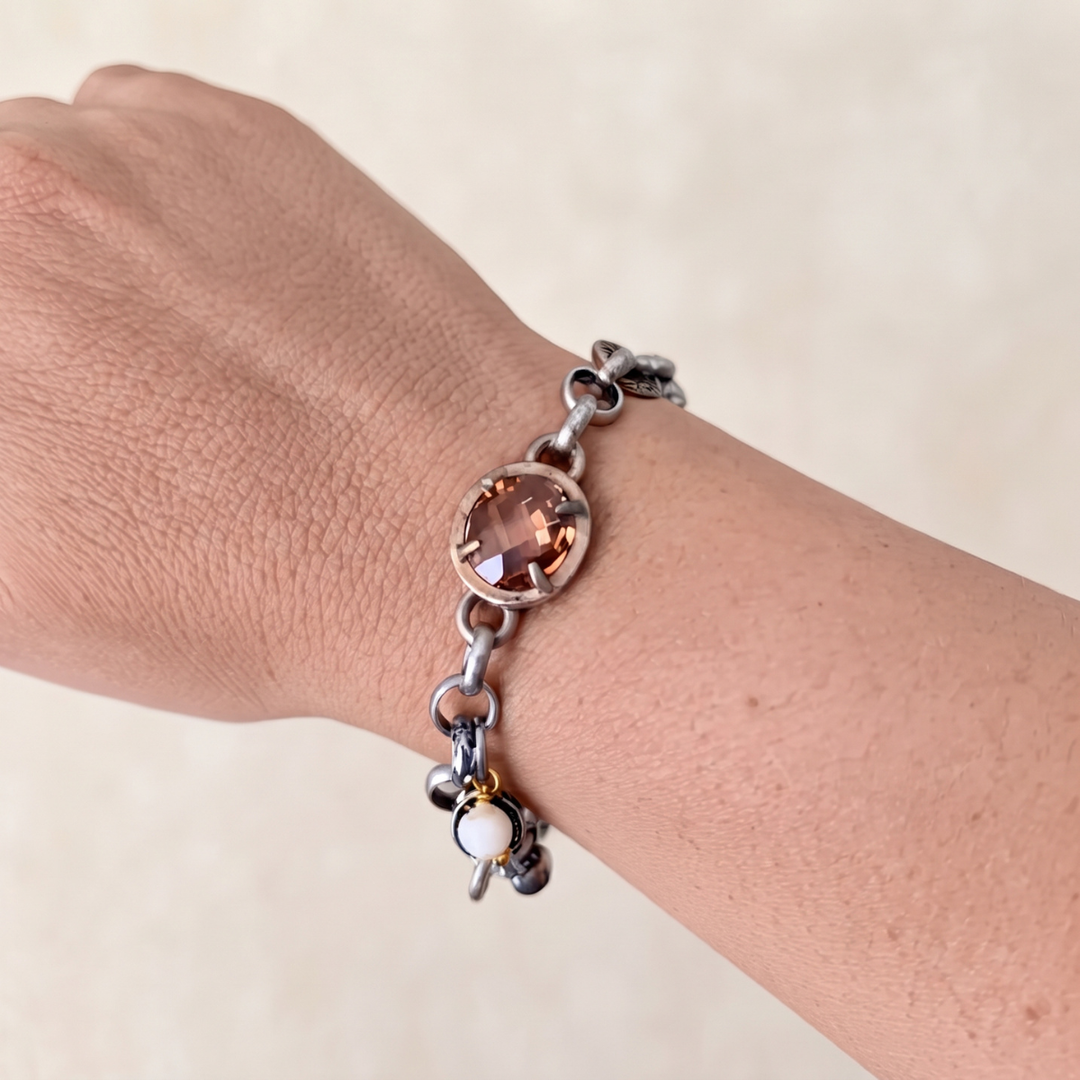 Nitro Women's Bracelet in 925 Sterling Silver with Citrine Quartz