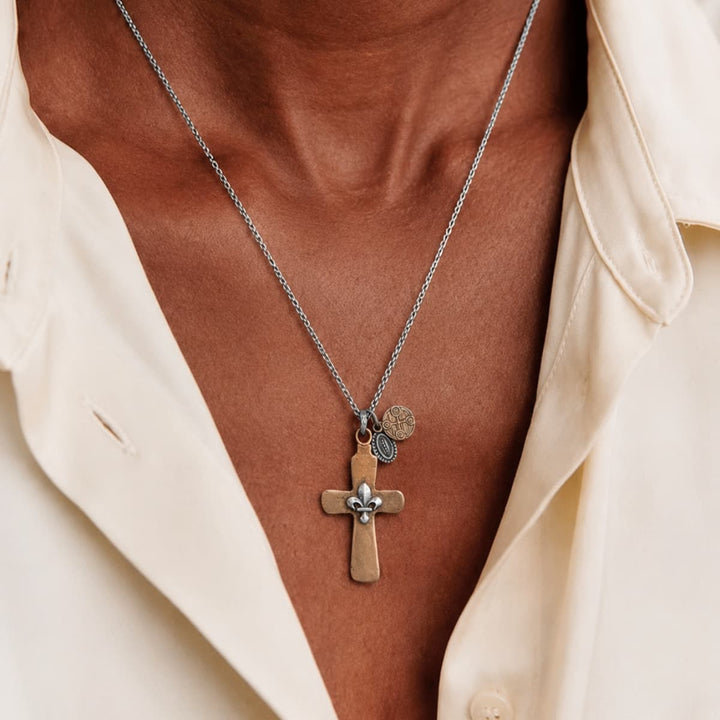 Jorge Herren Halskette 925 Silber Kette mit Kreuz