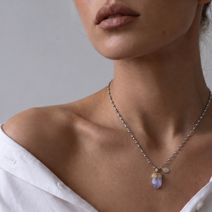Collar Mujer Plata 925 Amatista Legundi