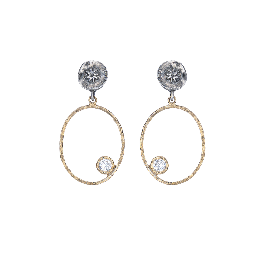 Pendientes Mujer Tafilalt con Plata 925, bronce y circonitas