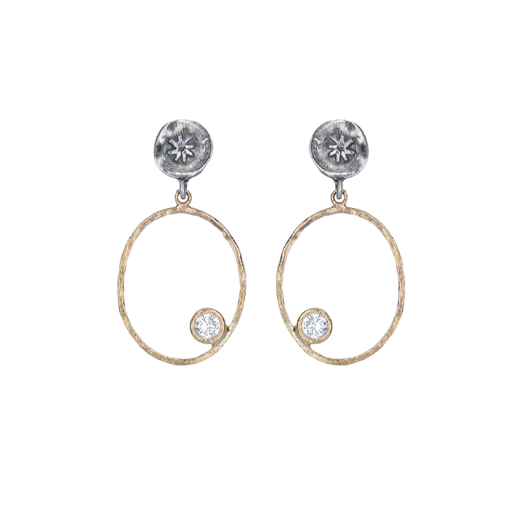 Pendientes Mujer Tafilalt con Plata 925, bronce y circonitas