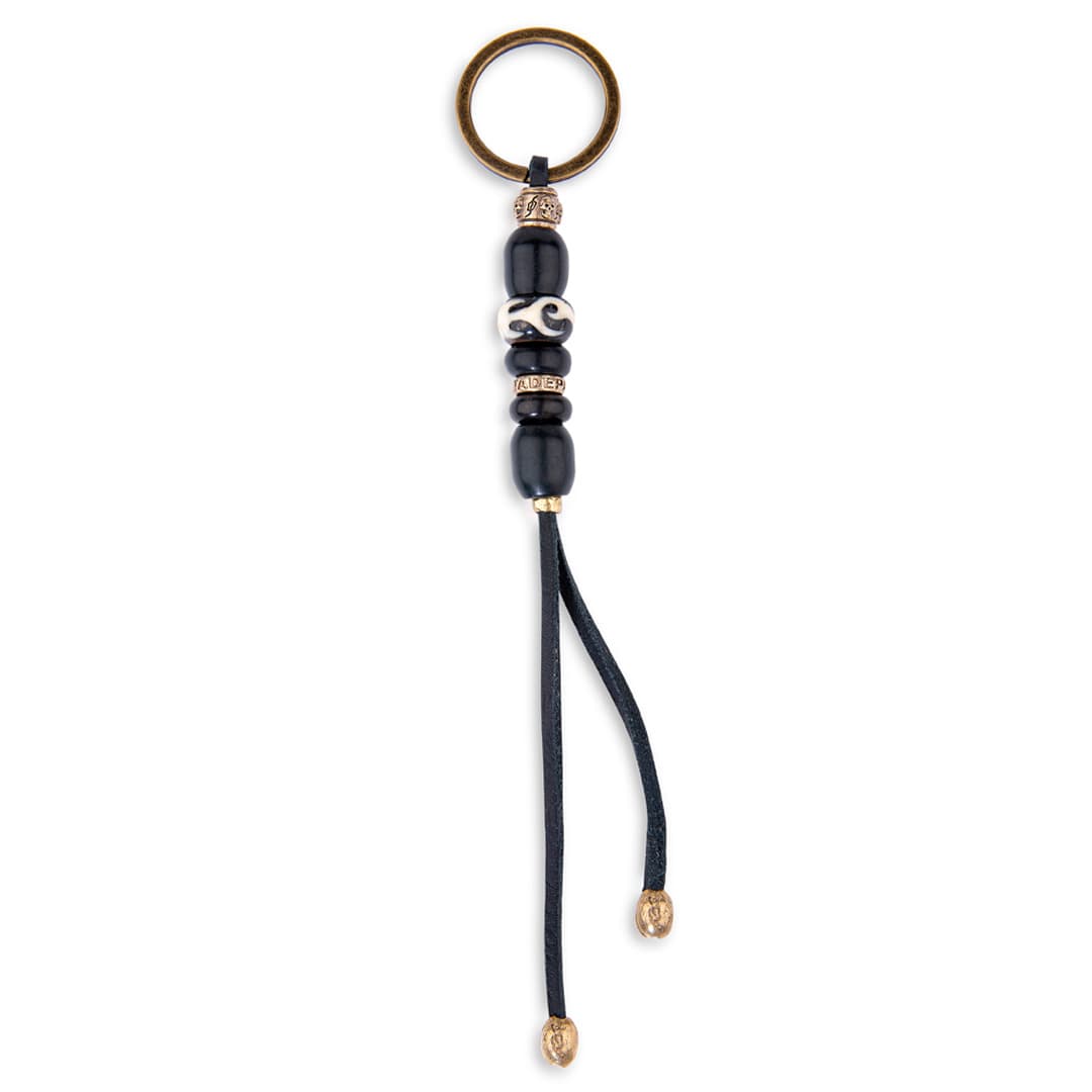 Llavero unisex cuero negro