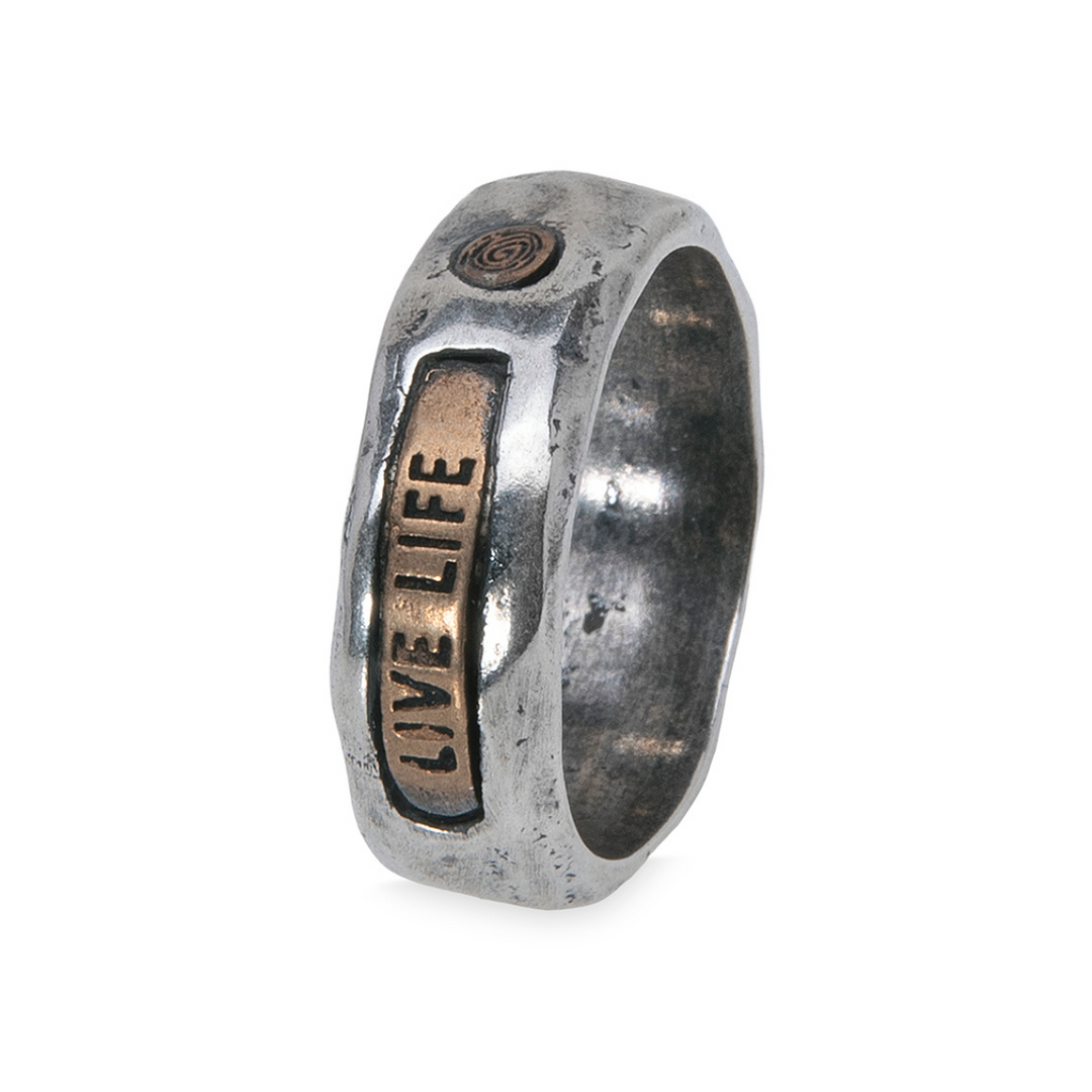 Anillo Hombre Fuyu de plata y bronce Live Life
