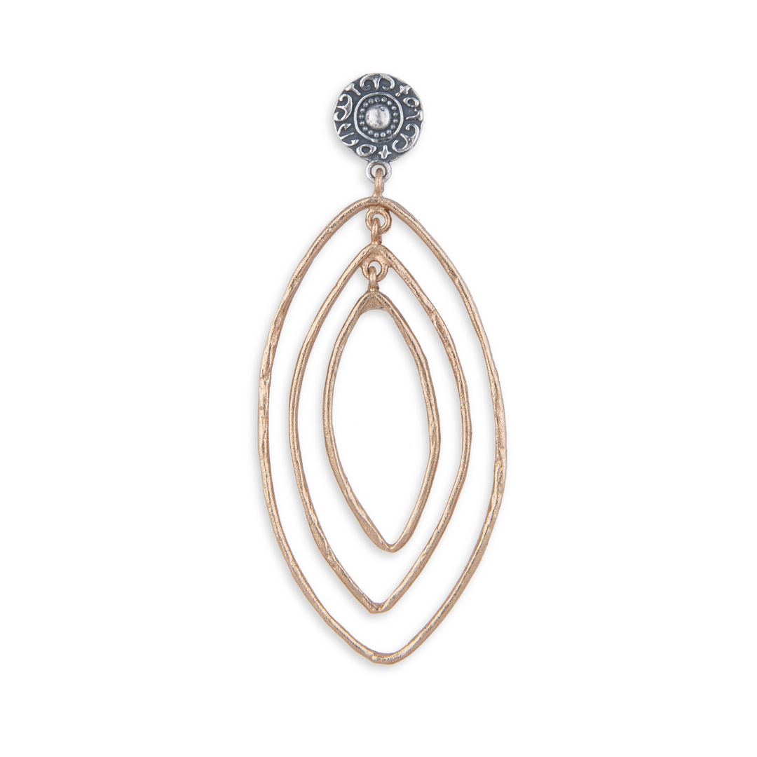 Kyros Women's Earrings in 925 Silver and Bronze