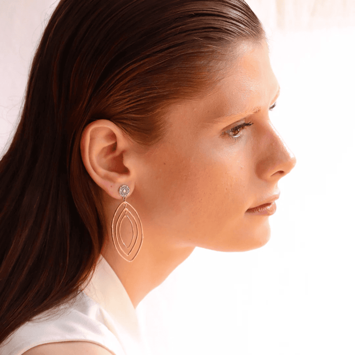 Kyros Women's Earrings in 925 Silver and Bronze