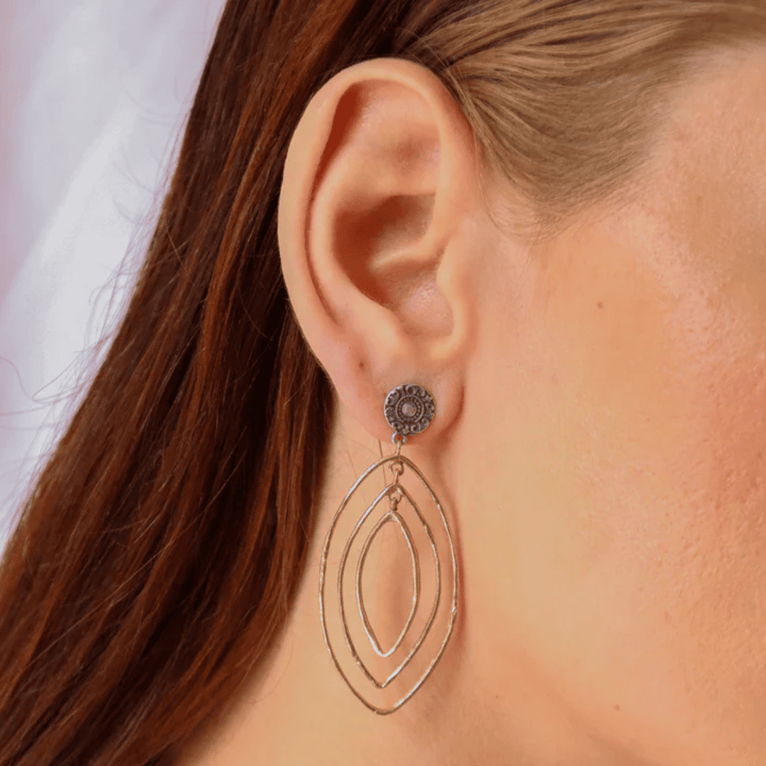 Kyros Women's Earrings in 925 Silver and Bronze