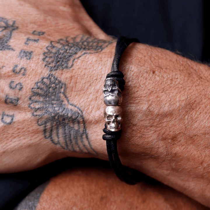 Pulsera Flaherty Calavera de Plata 925 y Bronce