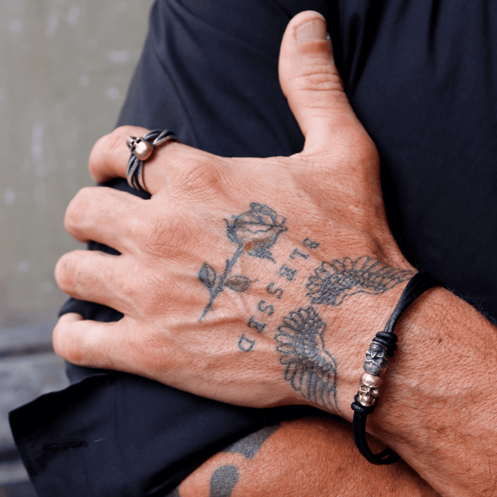 Pulsera Flaherty Calavera de Plata 925 y Bronce