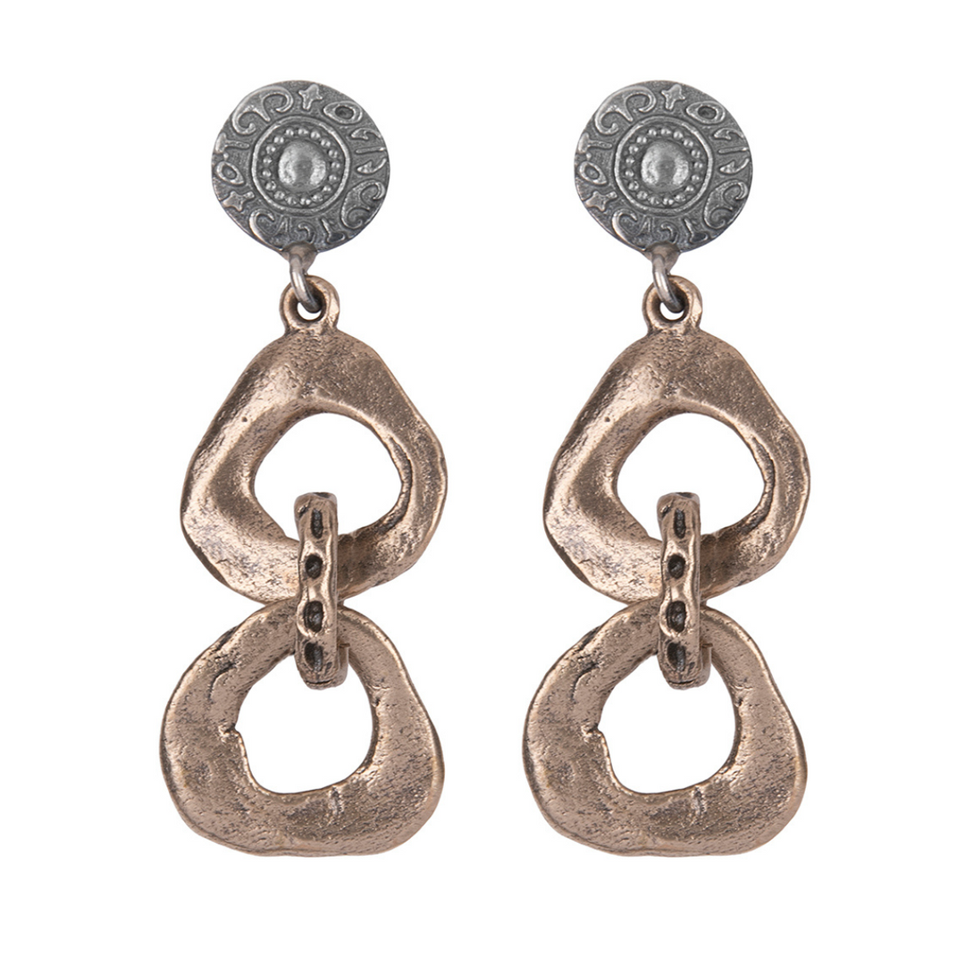 Pendientes Mujer Kurogishi de bronce y plata 925