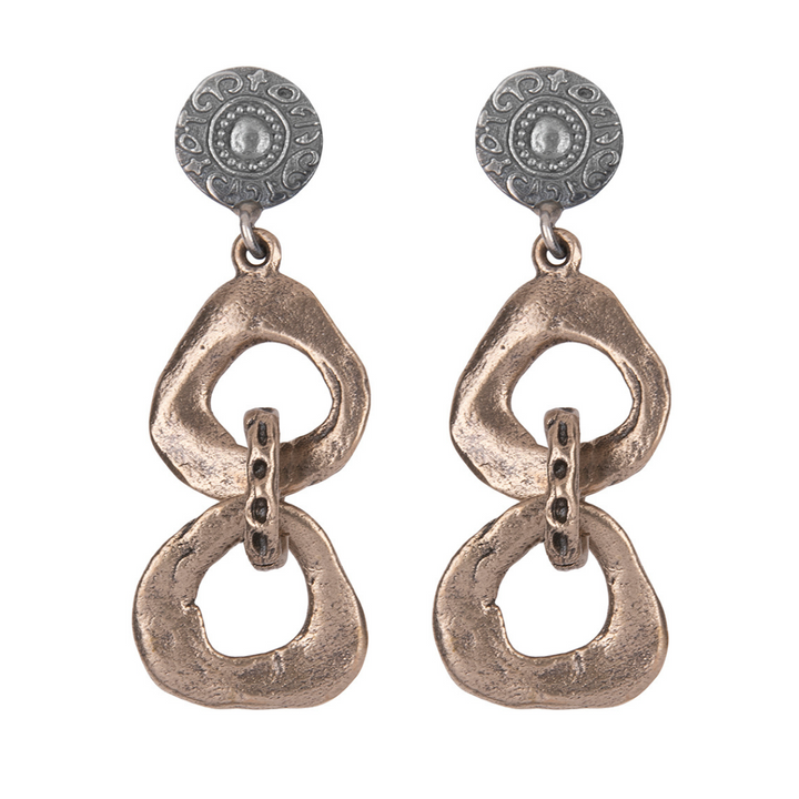Pendientes Mujer Kurogishi de bronce y plata 925