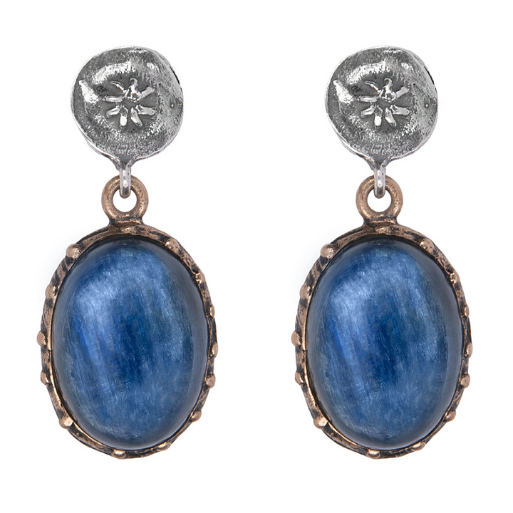 Raijin Damen Ohrringe aus 925er Silber und Kyanit-Anhänger