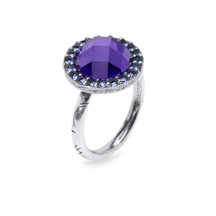 Anillo Mujer Menara de Plata 925 con circonitas amatista
