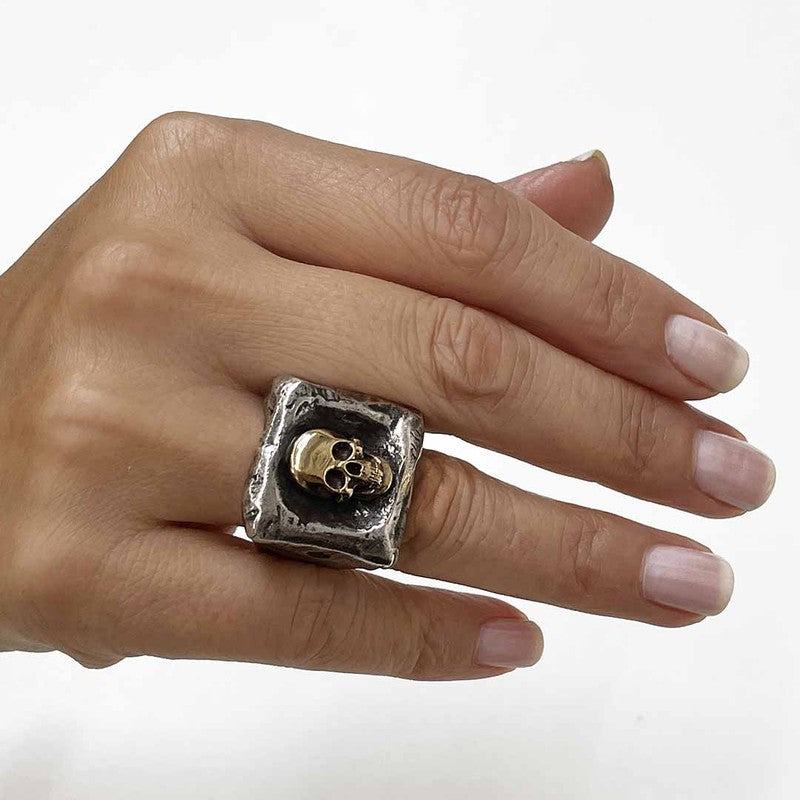 Anillo Calavera Drok en Plata 925