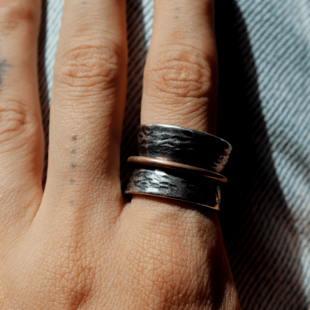 Anillo Mujer Zenchi de plata 925 y círculo de bronce