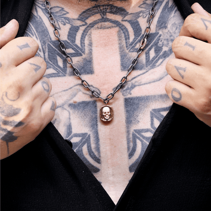 Collar Calavera Plata 925 Maloue