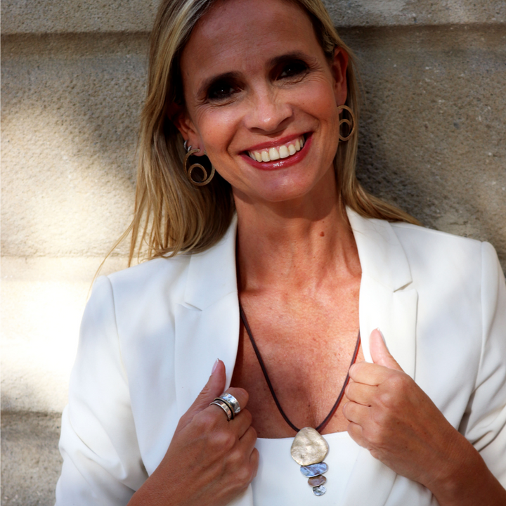 Anillo Mujer Zenchi de plata 925 y círculo de bronce